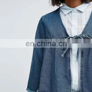 Denim Jacket Womens Fashion Jacket Denim Jackets for Lady thumbnail-3