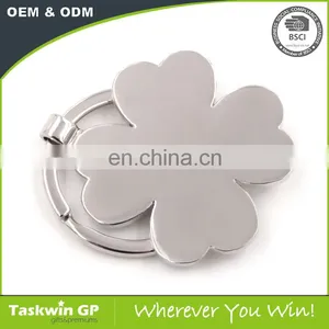 Custom Four-leaf Clovers Shaped Metal Keychain for Promotional thumbnail-1