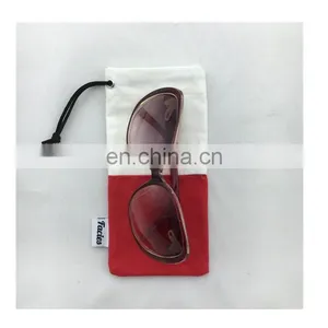Custom Personalized Sunglasses Sleeve Sunglasses Cover Two Tone Cotton Jute Felt Microfiber Sunglasses Pouch thumbnail-4