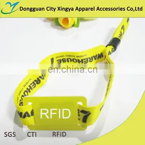 Festival Custom Fabric Rfid Wrist Band With Plastic Clip thumbnail-1