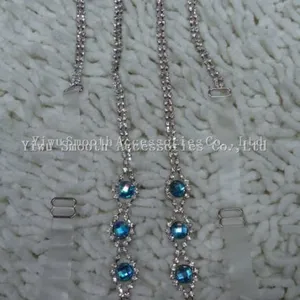 Decorative Fashion Metal Jewelry Crystal Bra Rhinestone Shoulder Strap Women thumbnail-3