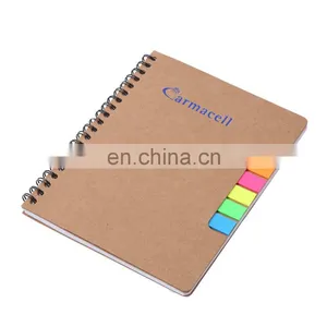 Portable Recycled Spiral Meno Notepad With Sticky Colorful Papers thumbnail-1