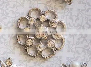 2013 Fashion Metal Wedding Rhinestone Button Invitation Card Button thumbnail-1