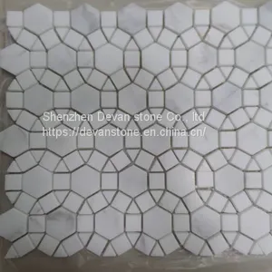 Marble Bathroom Floor Mosaic Tiles thumbnail-4