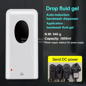 Hand Sanitizer Dispenser 1000ml Wall Mounted Auto Sensor Electric Touchless Automatic Gel Dispenser Spray Liquid Soap Dispenser thumbnail-4