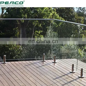 Modern Villa Inox Balcony Railing Stainless Steel 10 12Mm Glass Pool Fence Spigot Design thumbnail-4
