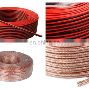 Professional 12/14/16AWG 100m/roll Twin Flat Cable PVC Insulation Transparent Speaker Cable thumbnail-4
