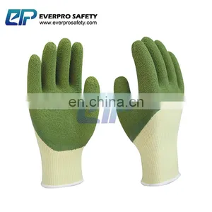 Half Wave Wrinkle Hanging Wear Non-Slip Dipped Rubber Protective Gloves thumbnail-3