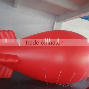 Hot Selling Cheap Red Inflatable Airship for Sale thumbnail-1