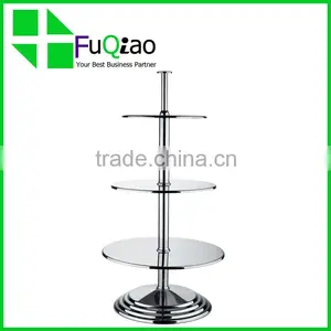 Tableware Dinnerware Food Grade Two Tiers Stainless Steel Vegetable Fruit Display Cake Stand thumbnail-3