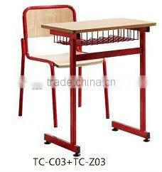 Cheap Panel Top Pupil Desk and Chair TC-C03+TC-Z03-V for Primary School Student thumbnail-1