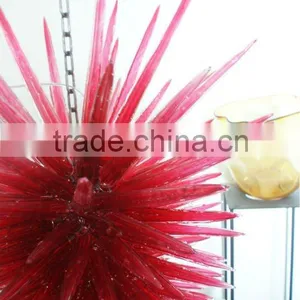 Red Glass Chandelier thumbnail-3