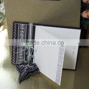 Hot Sale Personalized Leaves Shape Laser Cut Wooden Wedding Cards Invites thumbnail-5