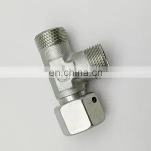 Bulkhead Swivel Male Run Tee Compression Equal Tee Fitting Double Ferrules Stainless Steel Tube Fittings thumbnail-3