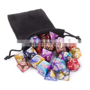 Custom Wholesale 7 Pieces Dice Role Playing Polyhedral Dice for Dungeons and Dragons Games Acrylic Plastic Double-color Dice thumbnail-1