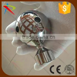 2016 New Design CURTAIN FINIALS by Shiny Chrome Wth Round Circle thumbnail-1