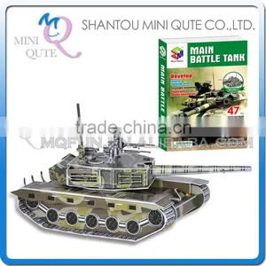 Mini Qute Super Tank Panzer Building Blocks 3d Paper Puzzle Diy Model Cardboard Jigsaw Puzzle Game Educational Toy NO.B468-2 thumbnail-1