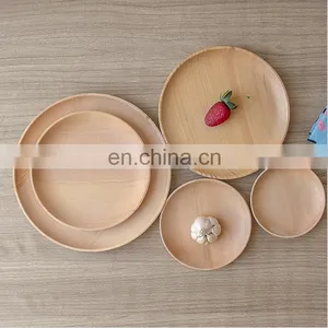 Best Selling Japanese-style Wooden Tray Thick Fir Wood Tableware Serving Plate Wooden Food Dish for Restaurant thumbnail-2