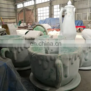 Indoor and Outdoor Adult and Kids Game Funfair Rides Amusement Fairground Rotating Coffee Cup for Sale thumbnail-4