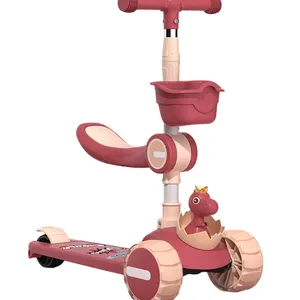 Baby and Children's Scooter 3-in-1 Foldable Scooter, Male and Female 1-3 to 7 Years Old, Three Wheeled Toy Scooter（Wechat:13510231336） thumbnail-3