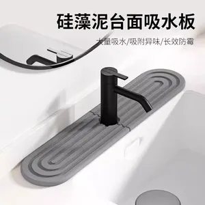 Highly Absorbent Diatomite Stone Faucet Mat for Bathroom Sink thumbnail-1