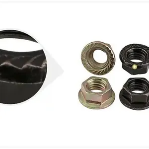 Hex Flange Nuts With Yellow Zinc Plated DIN 6923 thumbnail-2
