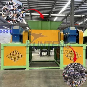 Professional Plastic Film Shredder Machine Dual-shaft Scrap Aluminum Shredding Equipment thumbnail-1