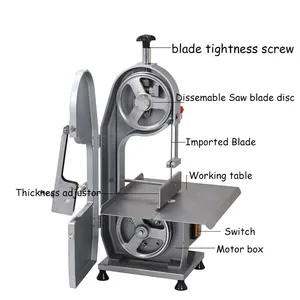 QDMECH Automatic Electric Meat Bone Saw Machine Stainless Steel Frozen Meat Fish Bone Cutting Machine for Restaurant and Butcher Shop thumbnail-3