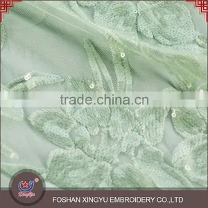 Hot-selling Promotional Custom Sequin Lace Embroidery Fabric With Flowers Embroidery Patterns thumbnail-3
