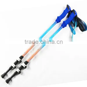 EVA Handle Three Sections Retractable External Lock Aluminum 7075 Trekking Pole Walking Stick Supplier's Choice thumbnail-3