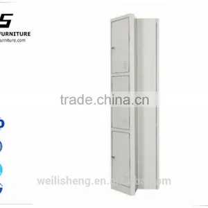 Three-door Foldable Steel Clothes Cabinet in China thumbnail-1