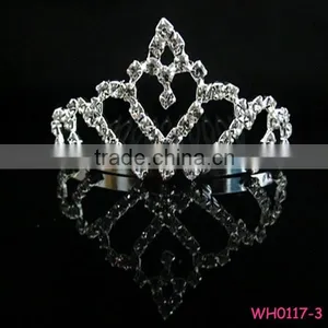 Fashion New Design Delicate Rhinestone Small Princess Crown for Girls Luxury Crown and Tiaras thumbnail-1