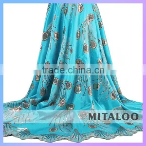 Mitaloo George Fabric African Raw Silk George Fabric With Sequins MGP1002 thumbnail-1