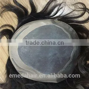 Whosale Human Hair Toupee ,natural Hair Wig for Men thumbnail-1
