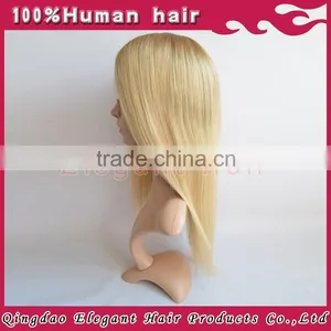 Qingdao Elegant 2015 Hot Sale Brazilian Human Hair Used Full Lace Wigs thumbnail-5
