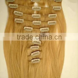 100% Silky Straight Clip in Hair Extensions for Black WOMEN thumbnail-1