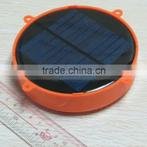 12 LED Orange Round Solar Light Power Bank Phone Charger Camping Hook Lamp thumbnail-6