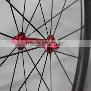 Red Hubs Dor Road Bike Wheels Carbon Bike Wheels UD-matt Clincher Wheels W56C thumbnail-3