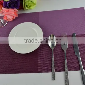 2015 New Fashion Swallow Gird PVC Placemat Modern Purple Plastic Square Restaurant Tableware Bowl Pad Table Mat thumbnail-6