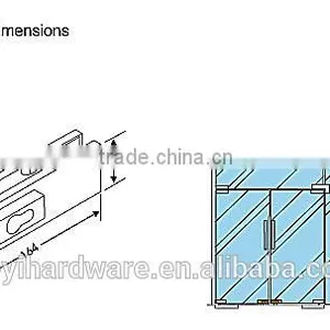 V-53 Glass Door Bottom Clamp Fittings/glass Door Lock thumbnail-2