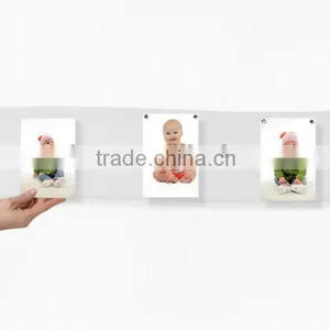 Elegant Wall Mount Curve Acrylic Picture Photo Frame thumbnail-1