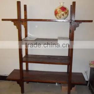 Chinese Antique Furniture Elm Wood Shelf thumbnail-1