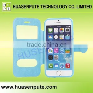 View Flip Case Leather Cover & Screen Guard For Apple IPhone 6 With Magnet Closure thumbnail-2