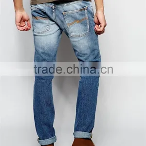 Cotton Men Denim Jean Color Fade Proof Men Jean OEM Service thumbnail-2