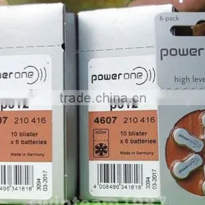 Power One Hearing Aid Battery Button Cells Zinc Air Batteries by Varta thumbnail-1