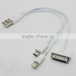 2016 New Design Super Speed 3 in 1 Micro USB Data Cable for Ip4&ip5 thumbnail-1