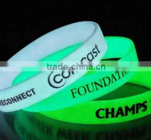 Elegant Custom Glowing in the Dark Silicone Wristband for Event Supplier's Choice thumbnail-2