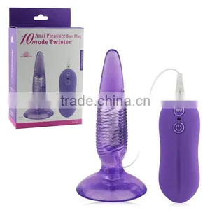 Sex Toys Soft Rubber Vibrating Anal Butt Plug thumbnail-2