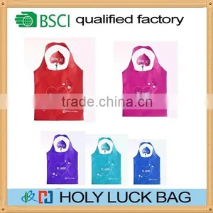 Lululemon Custom Printed Heat Seal Plastic Bag Folding Shopping Bag With Heart Pouch Shape thumbnail-2