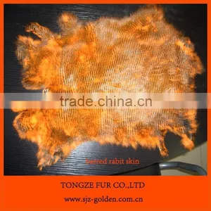 High Quality Rabbit Fur Skin Dyed Colors thumbnail-6